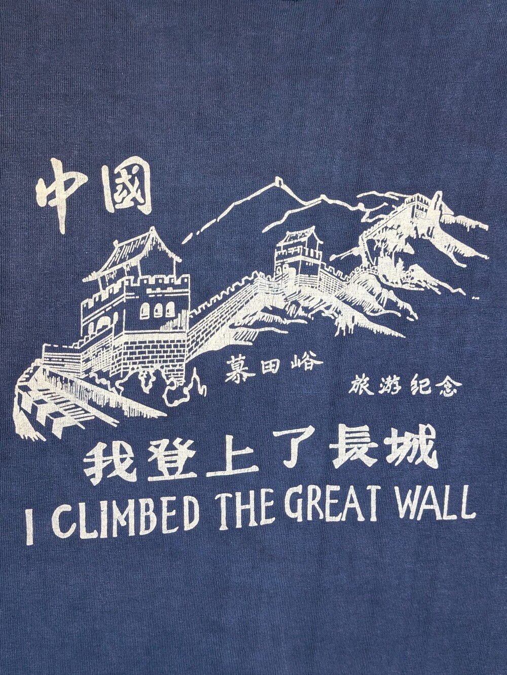 Vintage I Climbed The Great Wall T Shirt Adult Large Tourist China Hipster Tee